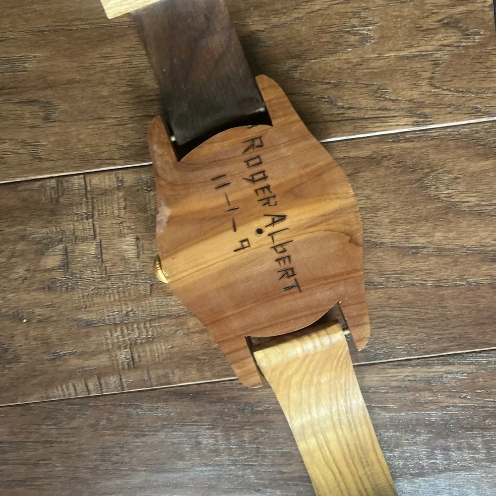Vintage Handcrafted Oak Wood Wall Clock Watch Style Hanging Rustic Farmhouse